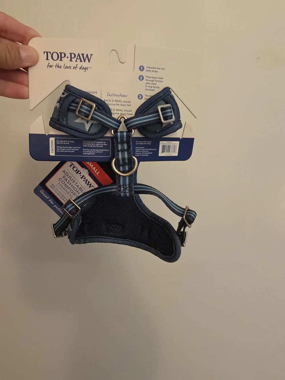 Top Paw Blue Star Adjustable Comfort Dog Harness